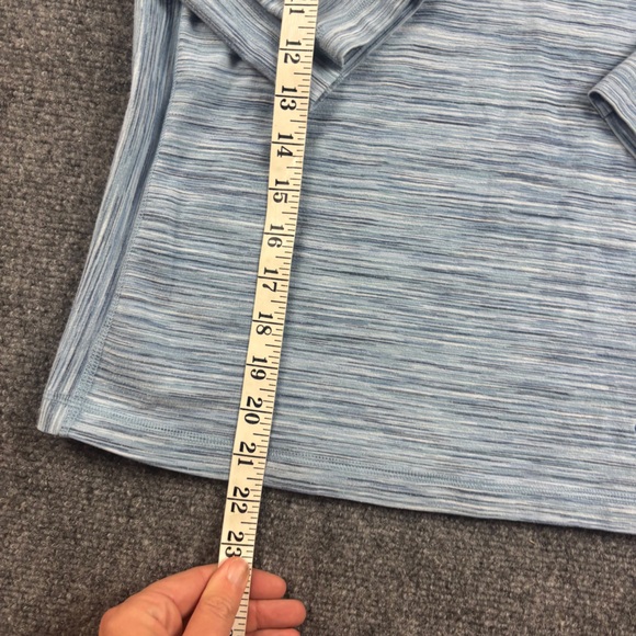 MOUNTAIN HARDWEAR Women’s Heathered Blue 3/4 Length Sleeve T-Shirt size: Medium - Picture 9 of 9